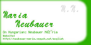 maria neubauer business card